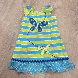 Vintage Sweet Heart Rose Butterfly Sun Dress